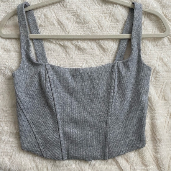 Gray corset top size Small (stretchy material) - Picture 2 of 3